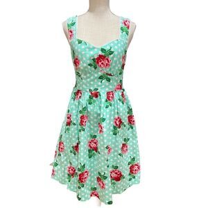 ModCloth Sight of Sunrise Mint Floral Dress Size M